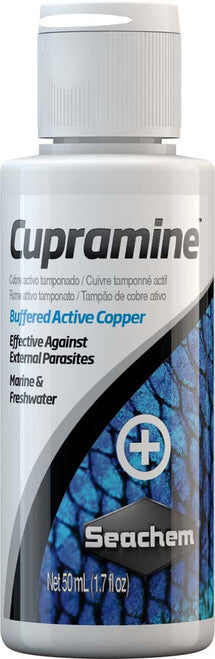 Seachem Cupramine Copper Treatment 1.7 fl. oz - Aquarium