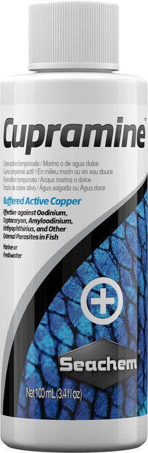 Seachem Cupramine Copper Treatment 3.4 fl. oz - Aquarium