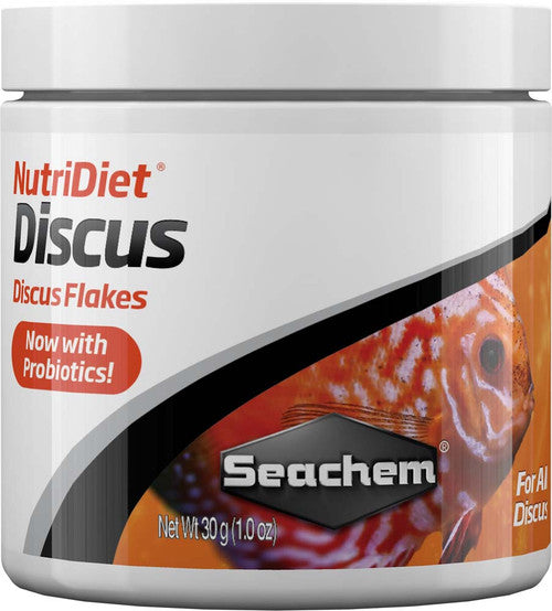 Seachem NutriDiet Discus Flakes Fish Food 1 oz - Aquarium