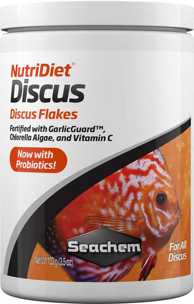 Seachem NutriDiet Discus Flakes Fish Food 3.5 oz - Aquarium