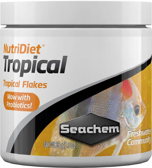 Seachem NutriDiet Tropical Flakes Fish Food 1 oz - Aquarium
