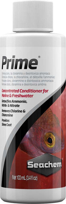 Seachem Prime Ammonia Detoxifier 100ml/3.4oz - Aquarium