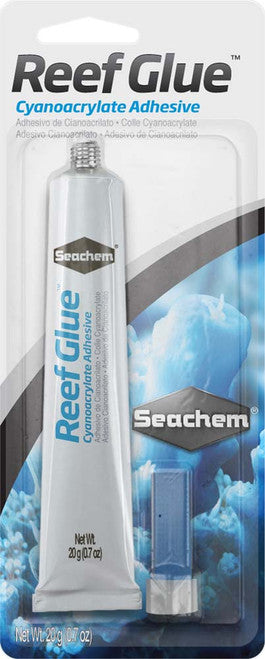 Seachem Reef Glue Cyanoacrylate Adhesive Gel Clear 20 g 0.7 oz - Aquarium