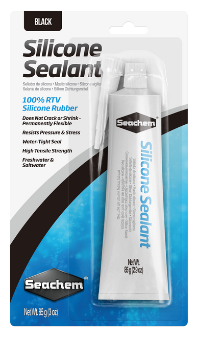 Seachem Silicone Sealant and Adhesive Black 3 Ounces - Aquarium