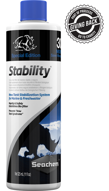 Seachem Stability Biological Water Conditioner 325ml/11oz BONUS SIZE - Aquarium