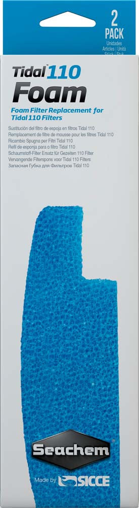 Seachem Tidal Foam Sponge For Tidal 110 Filters Blue 2 Pack