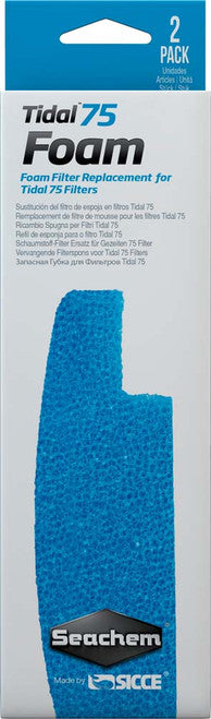 Seachem Tidal Foam Sponge For 75 Filters Blue 2 Pack - Aquarium