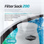 Seachem Welded Filter Sock with Plastic Collar White 4in X 12in SM
