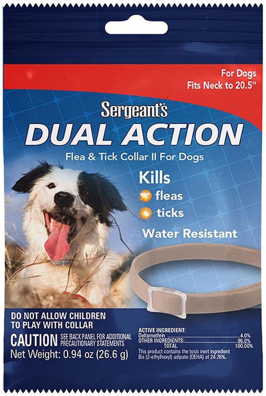 Sergeants Dual Action Flea & Tick Collar For Dogs 20.5in {L - b} - Dog