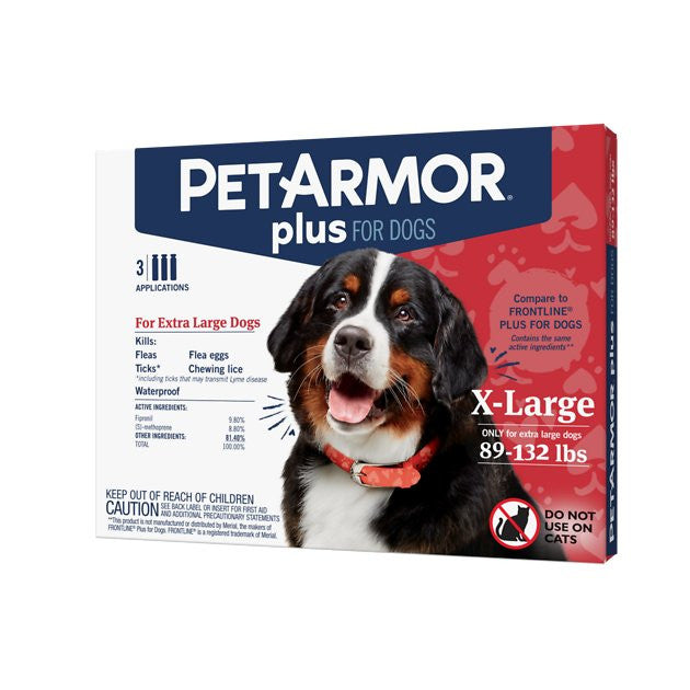 Sergeants Pet Armor Plus Flea and Tick Prevention for Dogs 89-132 lbs {L+2} 073091025689