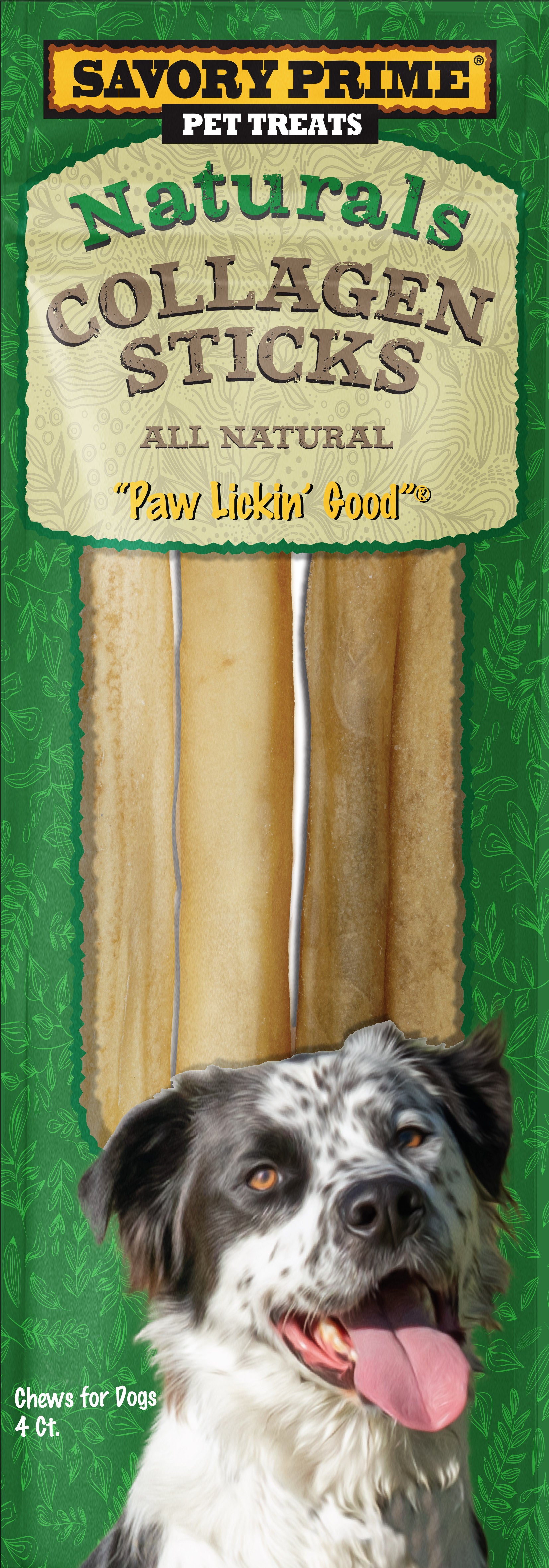 Savory Prime Naturals Collagen Sticks Dog Chews 10 in, 4 ct 810359003269