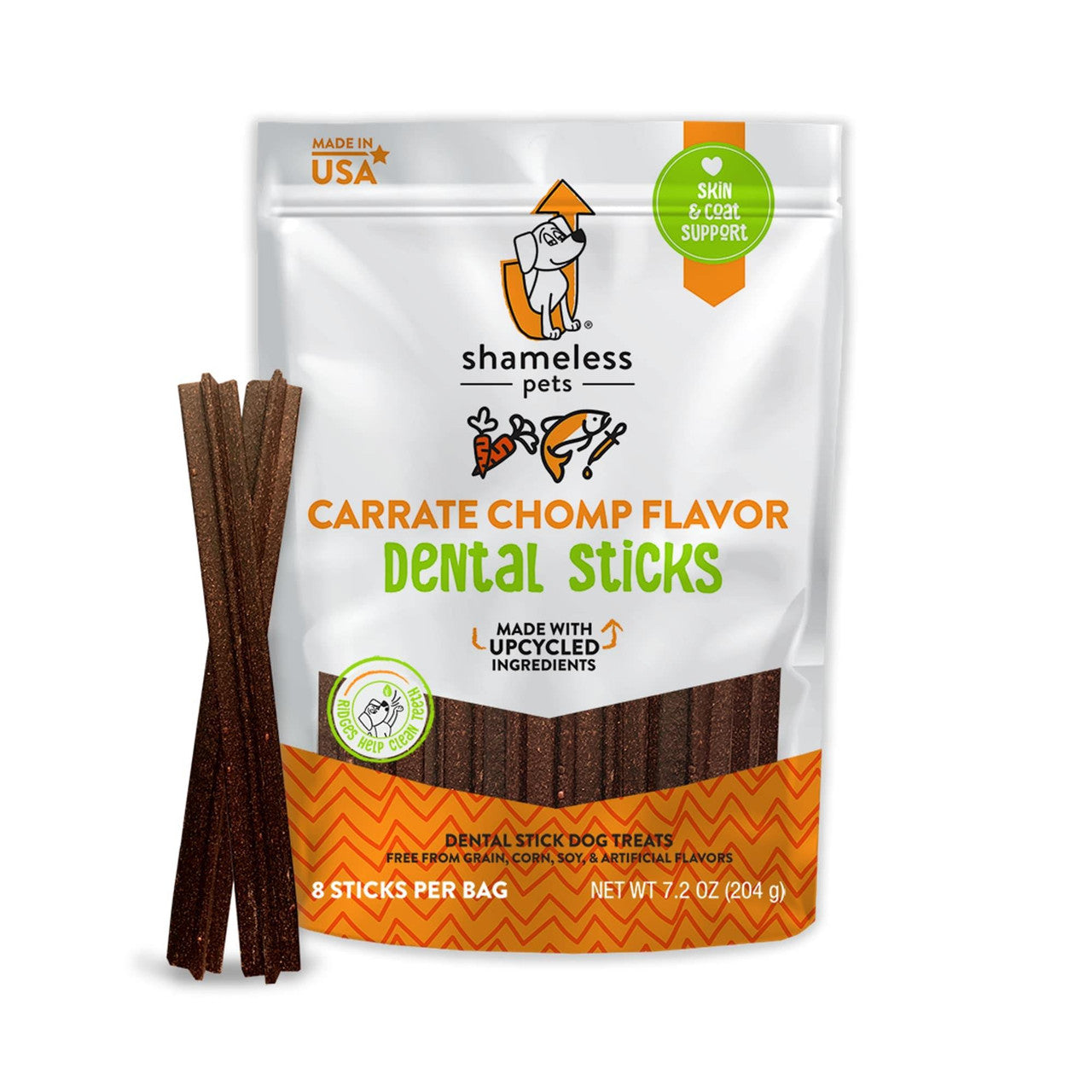 Shameless Pet Carrate Chomp Flavor Dental Stick Dog Treats 6 / 7.2 oz 850010897271