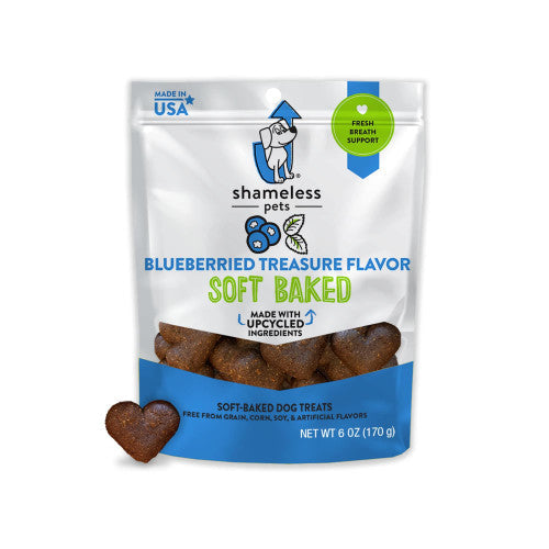 Shameless Pets Blueberried Treasure Flavor Soft - Baked Dog Treats 6 oz(DD)