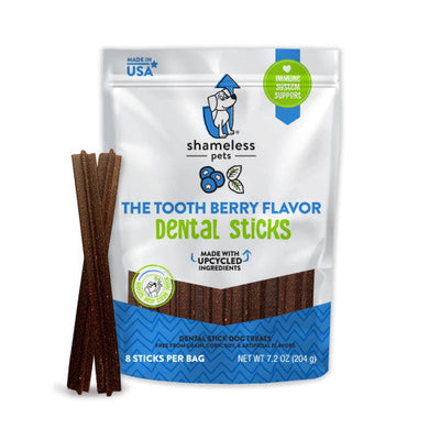 Shameless Pets The Tooth Berry Flavor Dental Stick Dog Treats 6 / 7.2 oz