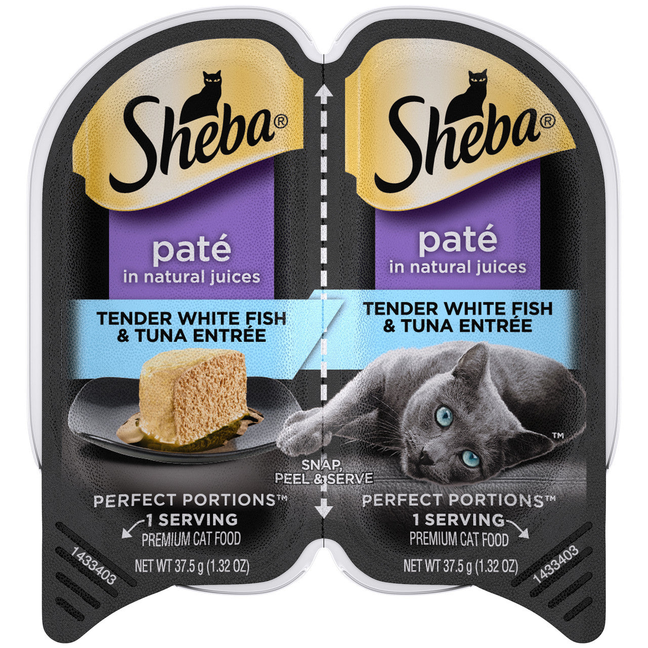 Sheba Perfect Portions Pate Wet Cat Food Tender Whitefish & Tuna 2.6oz