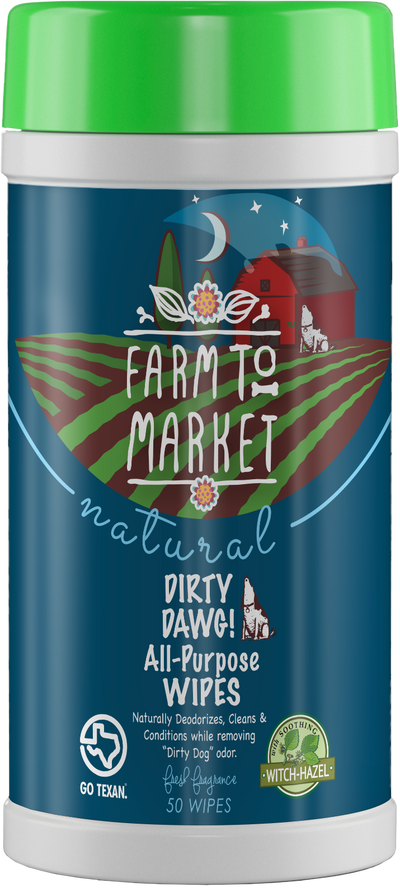 Farm to Market Natural Dirty Dawg All-Purpose Wipes with Witch-Hazel 50 ct 748406028951