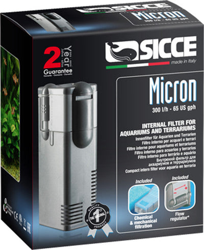 Sicce MICRON Internal Filter - 65 GPH Aquarium