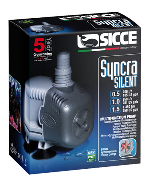 Sicce SYNCRA SILENT 0.5 Pump - 185 GPH Aquarium