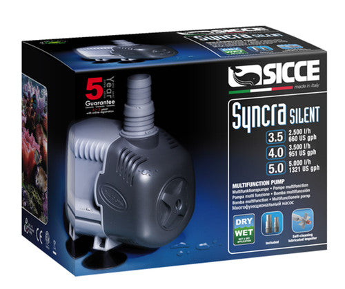 Sicce SYNCRA SILENT 3.5 HIGH PRESSURE Pump - 687 GPH Aquarium