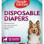 Simple Solution Disposable Diapers White MD 12pk - Dog