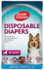 Simple Solution Disposable Diapers White MD 12pk - Dog