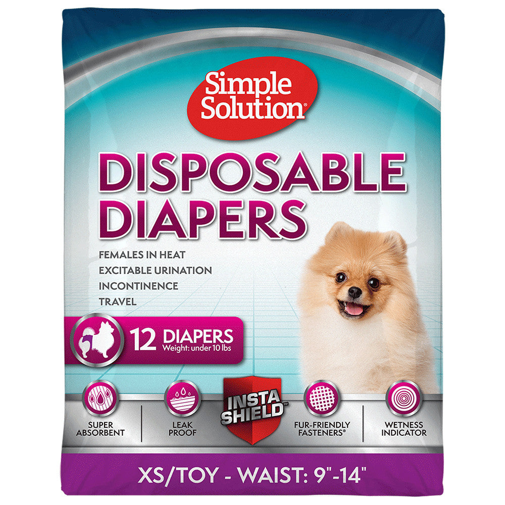 Simple Solution Disposable Diapers White XS 12pk