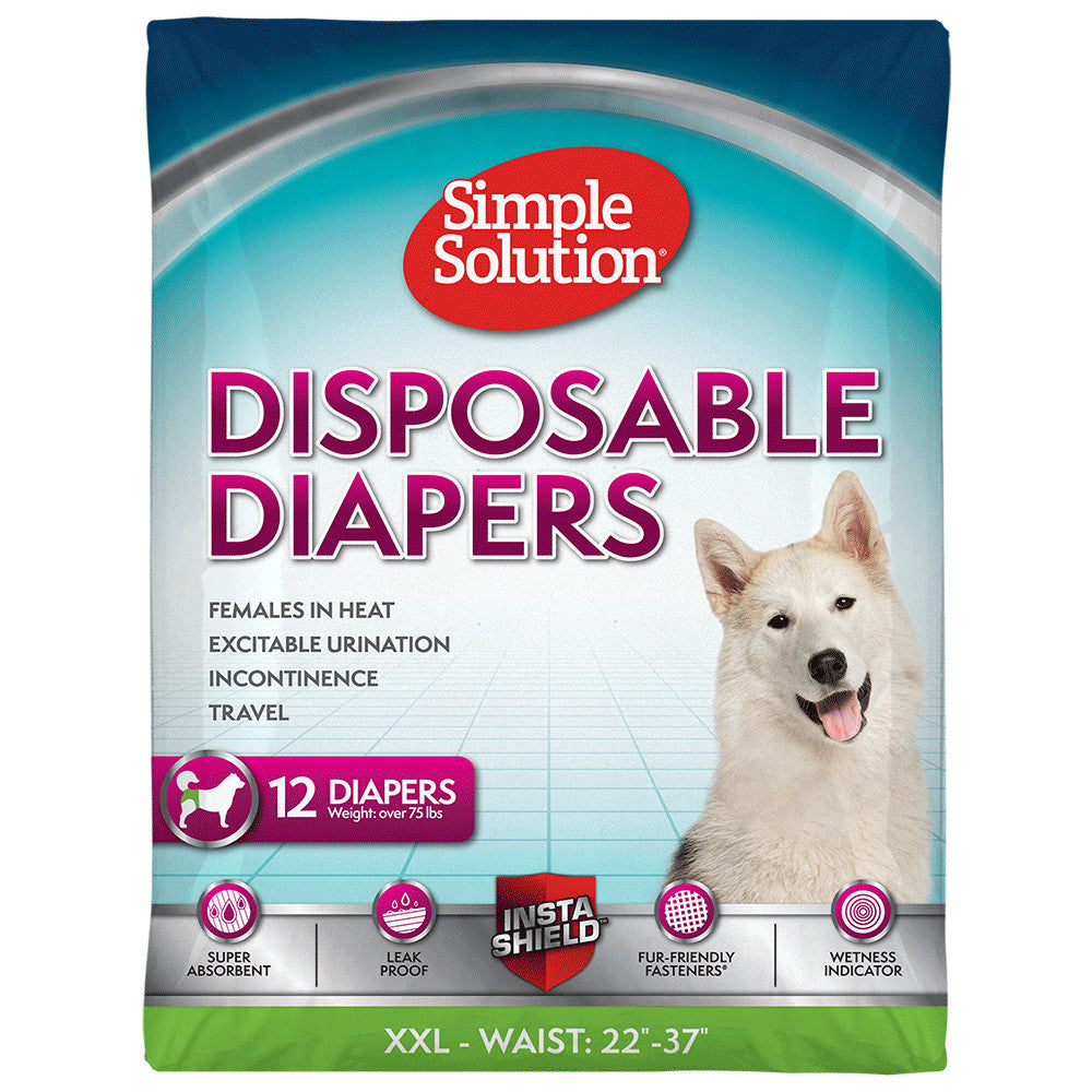 Simple Solution Disposable Diapers White XXL 12pk