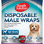 Simple Solution Disposable Male Wraps White XS 12pk - Dog