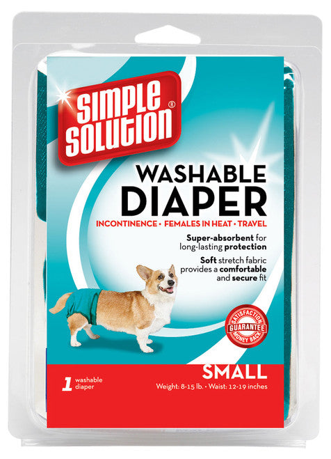 Simple Solution Washable Diaper Blue SM - Dog