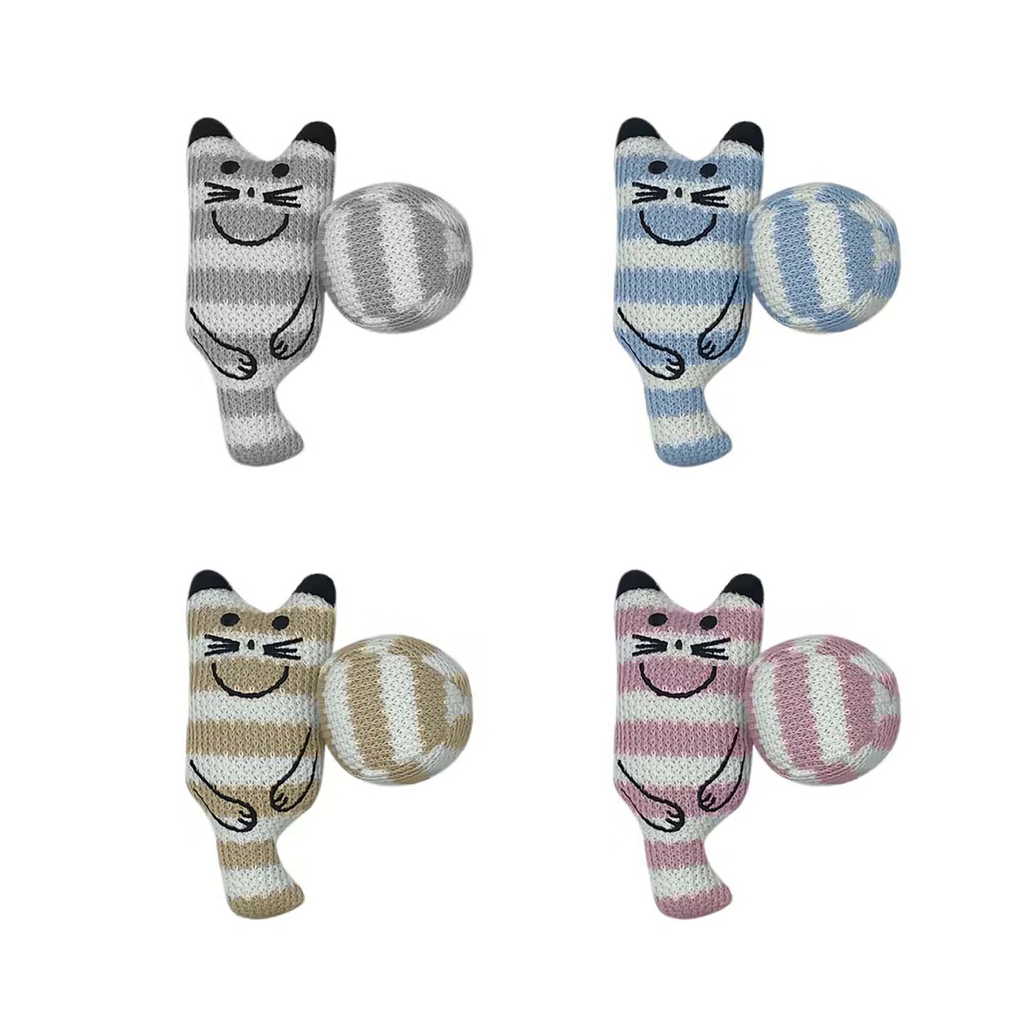 Spot Snugglers Cat Toy Cat & Ball Assorted Color 2 pk 077234522318