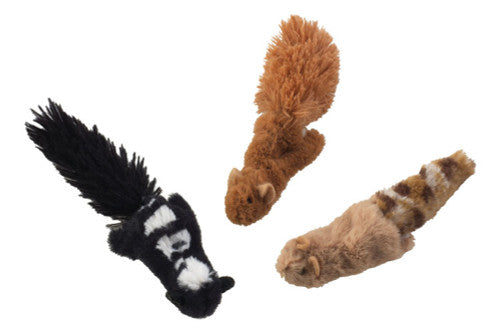 Skinneeez Forest Creatures Cat Toy with Catnip Assorted 4.75