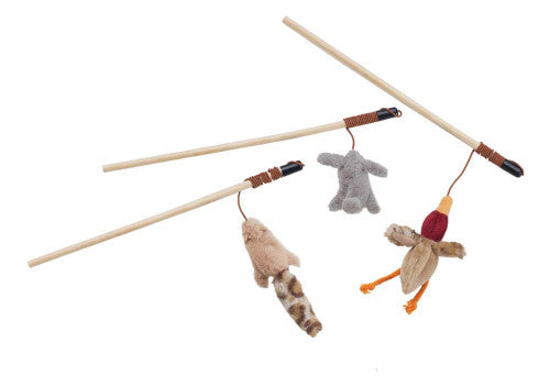 Skinneeez Friends Teaser Wands with Catnip Assorted 12 in - Cat