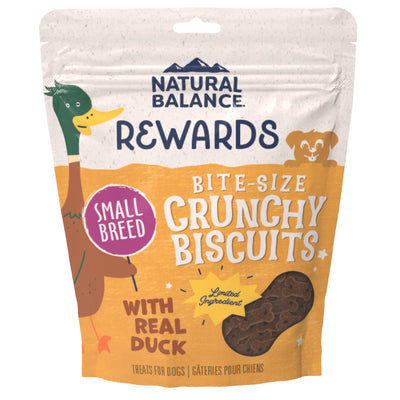 Natural Balance Pet Foods Rewards Bite-Size Crunchy Biscuits Small Breed Dog Treats - 8oz