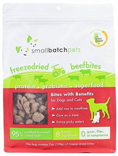 Small Batch Dog Cat Freeze - dried Bites Beef 7oz {L + x}