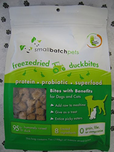 Small Batch Dog Cat Freeze-dried Small Bites Duck 7oz {L+x} 696859169649