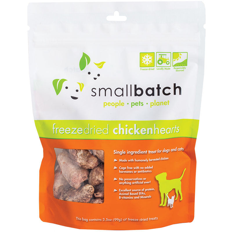 Small Batch Dog Cat Freeze Dried Chicken Hearts 3.5oz {L+x }{  019962378034