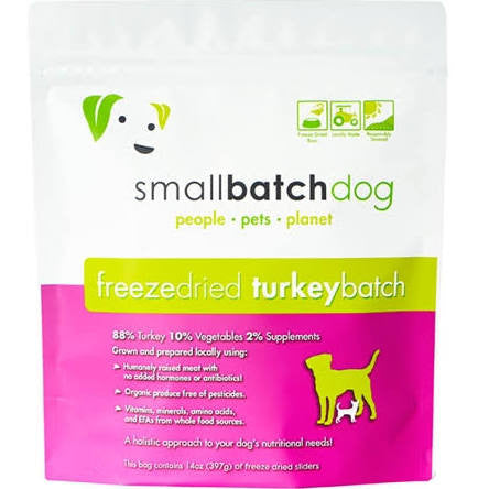Small Batch Dog Freeze Dried Turkey Sliders 14oz {L+x} 748252611802