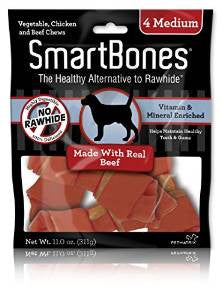 SmartBones Beef Medium 4 Pk {L + 1} 923074 - Dog