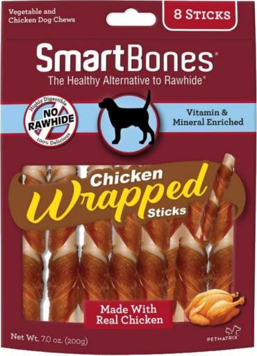 SmartBones Chicken Wrap Sticks 8 Pk {L + 1} 923147 - Dog