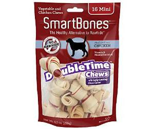 SmartBones DoubleTime Bones Chicken Mini 16 Pk {L + 1} 923048 - Dog