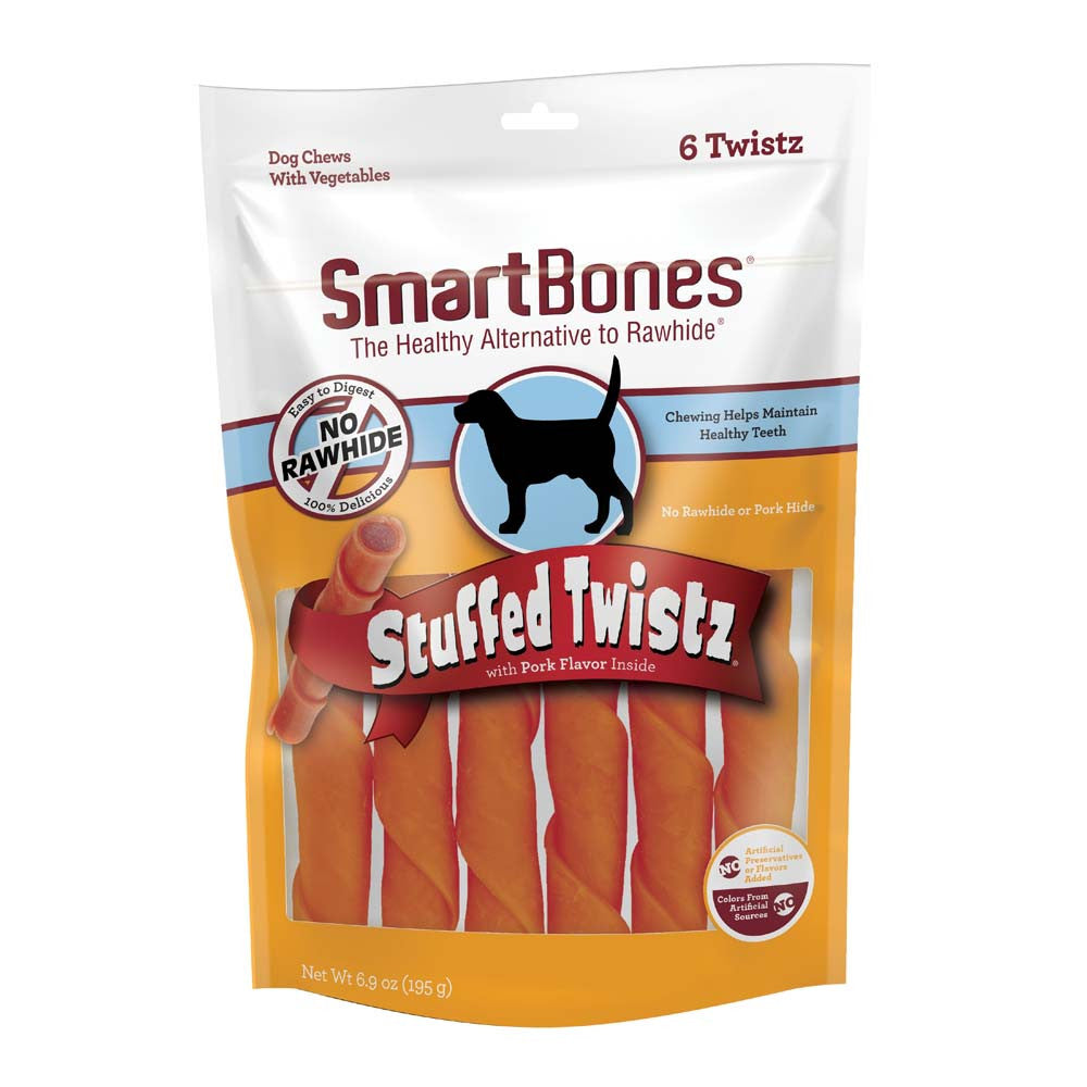 SmartBones Pork Stuffed Twistz Dog Chews 6.9 oz 6 ct