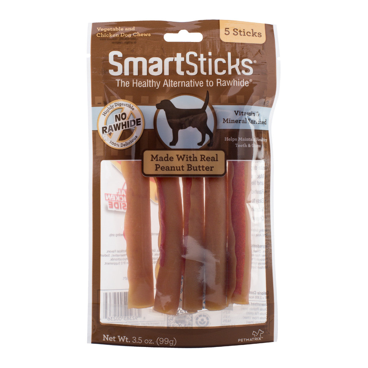 SmartBones SmartSticks Dog Treat Peanut Butter 5pk