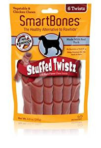 SmartBones Stuffed Twists Pork 6pck {L + 1} 923042 (DD) - Dog