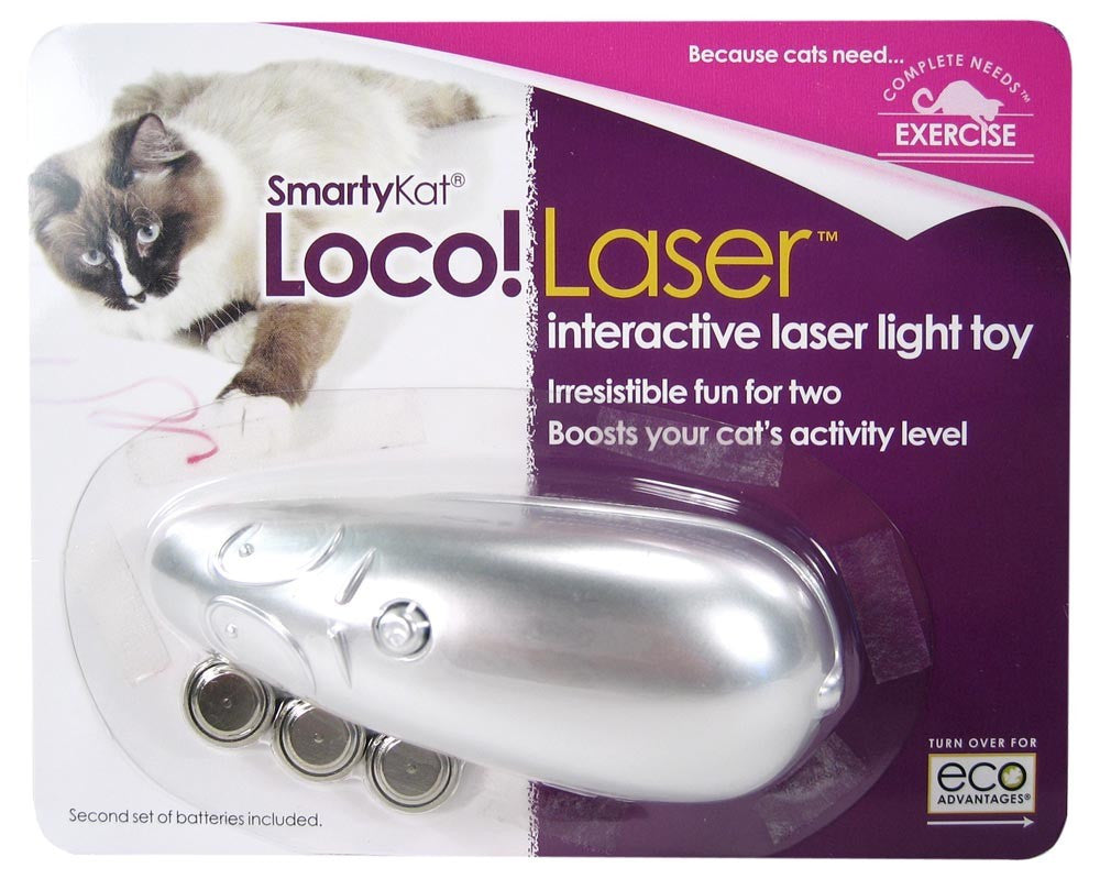 SmartyKat Loco!Laser Interactive Laser Pointer Cat Toy Assorted One Size