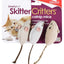 SmartyKat Skitter Critters Mice Catnip Toy Grey Tan 3 Pack - Cat