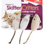SmartyKat Skitter Critters Mice Catnip Toy Grey, Tan 3 Pack