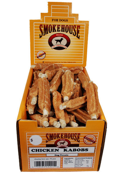 Smokehouse Chicken Kabobs Dog Treats Display 70ct