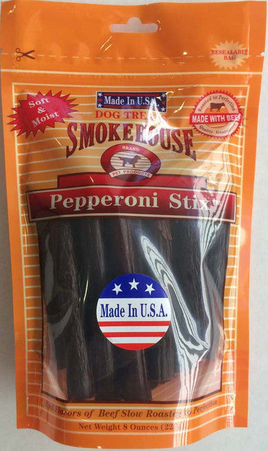 Smokehouse USA Made Pepperoni Stix Dog Treats 8 oz