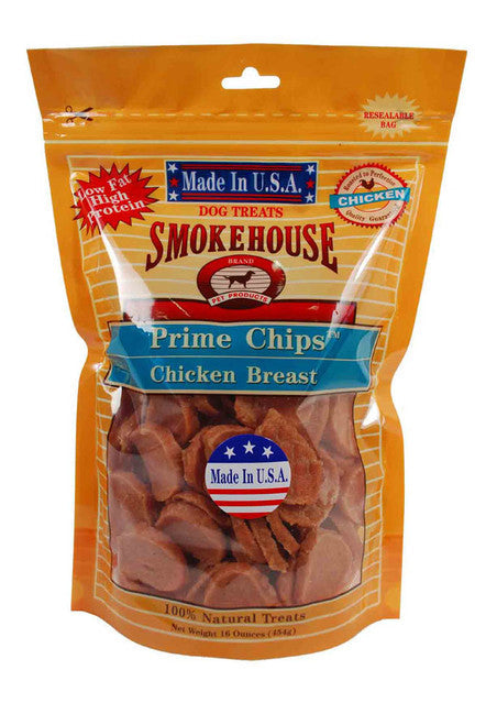 Smokehouse USA Made Prime Chips Dog Treat Chicken 16 oz