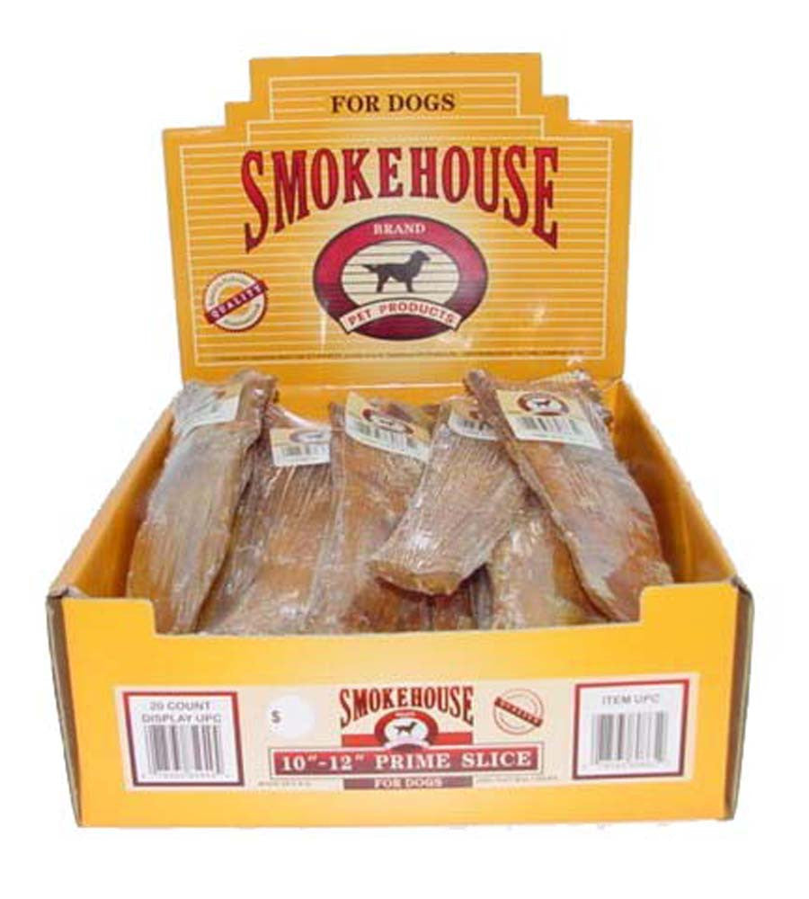 Smokehouse USA Made Prime Slice Dog Chew Shelf Display Box 20 ct 10-12 in